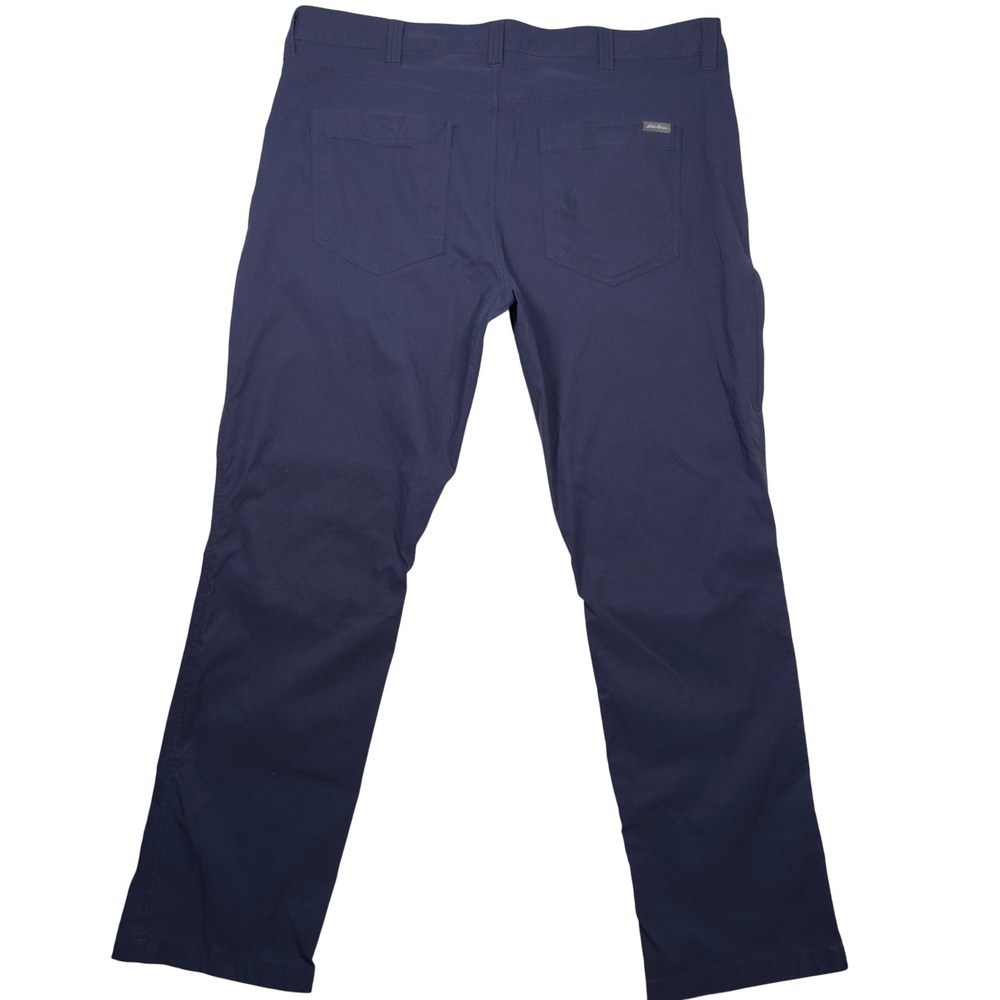 Eddie Bauer Tech Pants Men's 40x32 Straight Leg Nylon Spandex Navy Blue